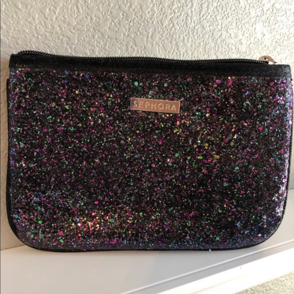 Sephora Black Sparkle Makeup Clutch